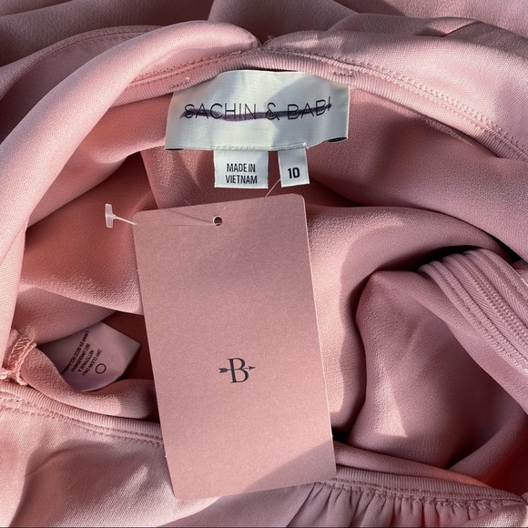 NWT BHLDN Sachin & Babi Hudson Satin Charmeuse Midi Dress in Dusty Rose - Picture 12 of 14